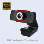Adesso CyberTrack H3 webcam 1.3 MP 1280 x 720 pixels USB 2.0 Black, Red