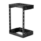 StarTech.com 2-Post 15U Heavy-Duty Wall Mount Network Rack, 19" Open Frame Server Rack with Adjustable Depth, Wall Mount Data Rack for IT / AV / Patch Panel / Computer Equipment - Cage Nuts and Screws Included