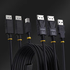 StarTech.com 6ft (1.8m) Dual-DisplayPort and USB 5Gbps KVM Cable, 4K 60Hz, Universally Compatible DP 1.2/USB 3.0 Combo Cable for Dual-Monitor KVM Switches