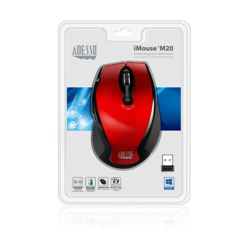 Adesso iMouse M20R - Wireless Ergonomic Optical Mouse