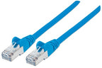 Intellinet Network Patch Cable, Cat6A, 10m, Blue, Copper, S/FTP, LSOH / LSZH, PVC, RJ45, Gold Plated Contacts, Snagless, Booted, Lifetime Warranty