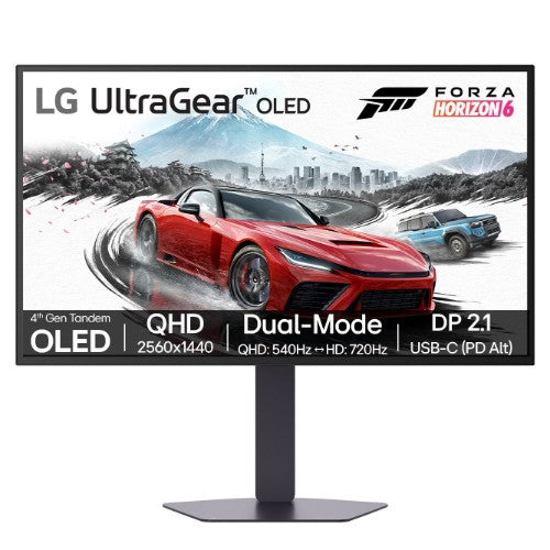 LG UltraGear GX7 WOLED 27-inch 4th Gen. QHD Gaming Monitorㅣ27GX790B with Dual-Mode(720Hz@HD, 540Hz@QHD), 0.02ms(GtG), DP2.1, VESA DisplayHDR™ True Black 500