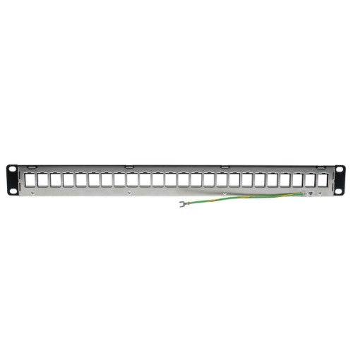 Tripp Lite N062-024-KJ-SH 24-Port 1U Rack-Mount Shielded Blank Keystone/Multimedia Patch Panel, RJ45 Ethernet, USB, HDMI, Cat5e/6