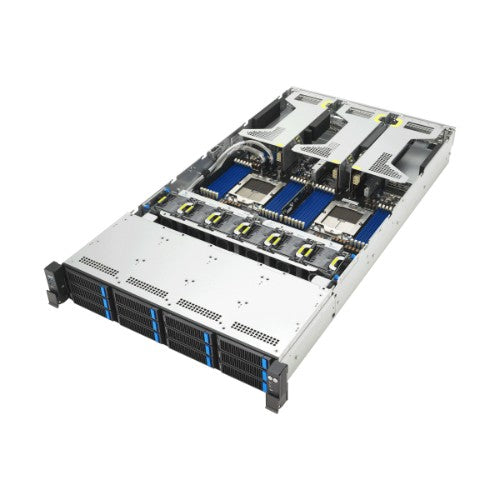 ASUS RS720A-E13-RS12U Socket SP5 Rack (2U) Black, Silver