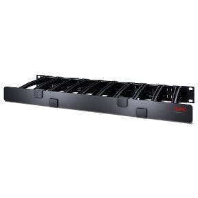 APC NetShelter Cable Management, Horizontal Cable Manager, 1U, Single Side with Cover, Black, 482.6 x 44.45 x 165.1 mm