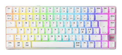 CHERRY XTRFY K33 Compact Wireless keyboard Gaming USB + RF Wireless + Bluetooth QWERTY Nordic White