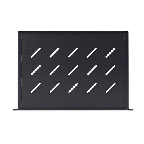 StarTech.com 1U Vented Server Rack Shelf, 12in/31.5cm Mounting Depth, Cantilever Tray For 19" Rack/Cabinet, SPCC Steel, Max 25lb/11.3kg, Includes Cage Nuts/Screws