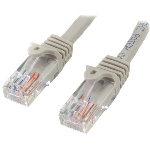 StarTech.com Cat5e Ethernet Patch Cable with Snagless RJ45 Connectors - 0.5 m, Gray
