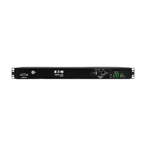 Eaton PDUMH20HVATNET 3.8kW Single-Phase Switched Automatic Transfer Switch PDU, Two 200-240V C20 Inlets, 8 C13 & 2 C19 Outputs, 1U, TAA