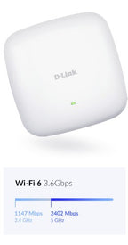D-Link DAP-X2850 AX3600 Wi-Fi 6 Dual-Band PoE Access Point