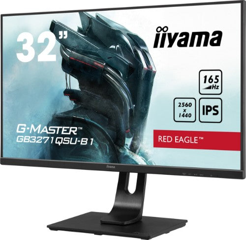 iiyama G-MASTER Unleash your full gaming potential with the 165Hz GB3271QSU Red Eagle guaranteeing 1ms MPRT