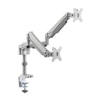 Tripp Lite DDR1732DAL Dual-Display Gas-Arm Mount for 13” to 34” Monitors - Clamp or Grommet, USB, Audio Ports