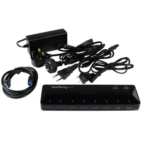StarTech.com 10-Port USB 3.0 Hub with Charge and Sync Ports - 5Gbps - 2 x 1.5A Ports