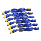 APC Power Cord Kit (6 ea), Locking, C13 TO C14, 0.6m, Blue