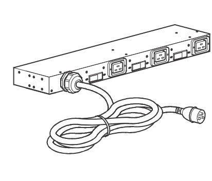 APC AP6038A power distribution unit (PDU) 3 AC outlet(s) 0U/1U Black