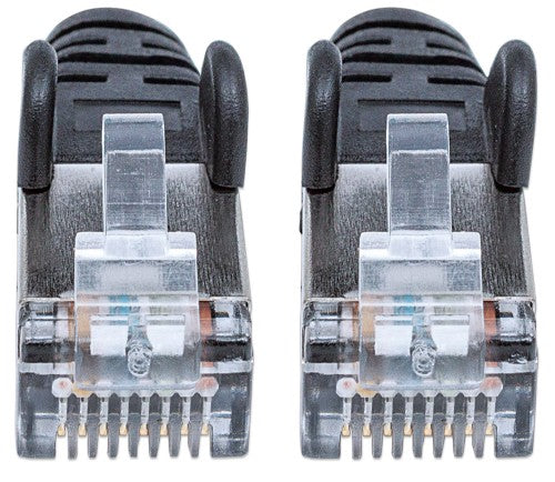 Intellinet Network Patch Cable, Cat6, 2m, Black, Copper, S/FTP, LSOH / LSZH, PVC, RJ45, Gold Plated Contacts, Snagless, Booted, Lifetime Warranty