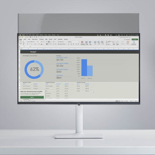 StarTech.com Magnetic Monitor Privacy Screen for 22" 16:10 Display, Removable Filter, Anti-Glare/Glossy Sides, Blue Light Reducing Screen Protector Film, TAA