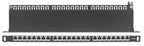 Intellinet Patch Panel, Cat6a, FTP, 24-Port, 19", 0.5U, Shielded, 90° Top-Entry Punch Down Blocks, Black