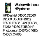 HP CN637EE/300 Printhead cartridge multi pack black + color, 2x200 pages ISO/IEC 24711 200pg + 160 pg Pack=2 for HP DeskJet D 2500/OfficeJet J 4500