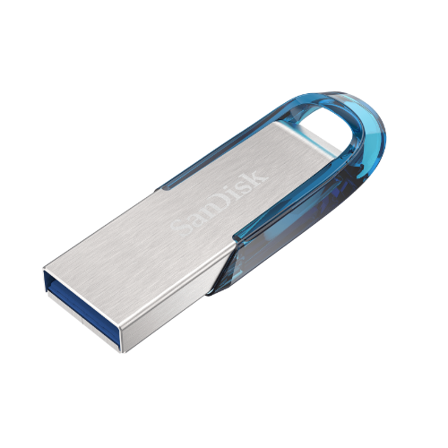 SanDisk Ultra Flair USB flash drive 64 GB USB Type-A 3.2 Gen 1 (3.1 Gen 1) Blue, Silver