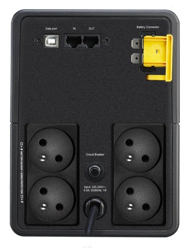 APC Back-UPS, 1200VA, Tower, 230V, 4x CEE 7/5 French Schuko outlets, AVR