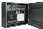 Intellinet Low-Profile 19" Wall Mount Cabinet with 4U Horizontal and 2U Vertical Rails Slim, Space-saving Enclosure with Only 170 mm (6.7 in.) Depth, Ideal for AV, Multimedia and Surveillance Applications, Assembled, Black RAL 7021