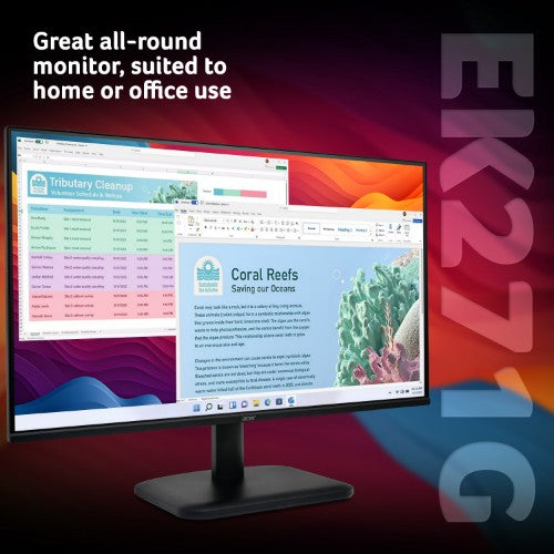 Acer EK1 EK271G monitor - 27" Full HD, 120Hz, 1ms, Adaptive Sync