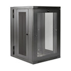 Tripp Lite SRW18USDPG SmartRack 18U UPS-Depth Wall-Mount Half-Height Rack Enclosure, Clear Acrylic Window, Hinged Back