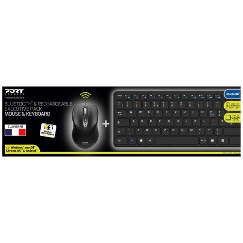 Port Designs 900907RUK keyboard Mouse included Home Bluetooth UK English Black