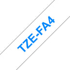 Brother TZE-FA4 label-making tape Blue on white