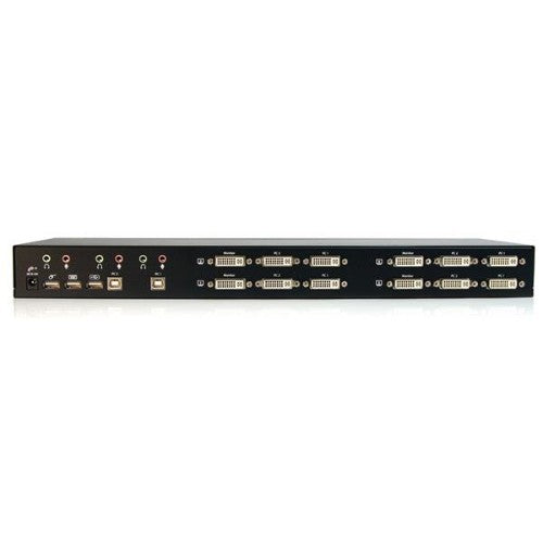 StarTech.com 2 Port Quad Monitor Dual-Link DVI USB KVM Switch with Audio & Hub