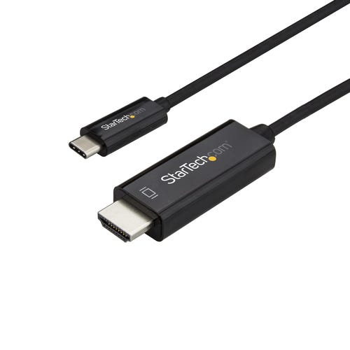 StarTech.com 10ft (3m) USB C to HDMI Cable - 4K 60Hz USB Type C to HDMI 2.0 Video Adapter Cable - Thunderbolt Compatible - Laptop to HDMI Monitor/Display - DP 1.2 Alt Mode HBR2 - Black