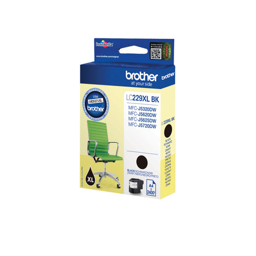 Brother LC-229XLBKBP Ink cartridge black Blister, 2.4K pages ISO/IEC 24711 9ml for Brother MFC-J 5320