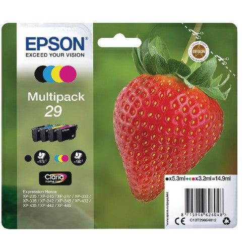 Epson C13T29864012/29 Ink cartridge multi pack Bk,C,M,Y 5,3ml + 3x3,2ml Pack=4 for Epson XP 235/335