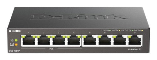 D-Link 8-Port Gigabit PoE Unmanaged Desktop Switch