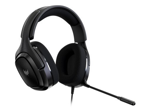 Acer Predator Galea 365 Gaming Headset with Control Box, 7.1 Surround Sound, Detachable Omnidirectional Mic, Ergonomic Ear Cups, Adjustable Headband, Black