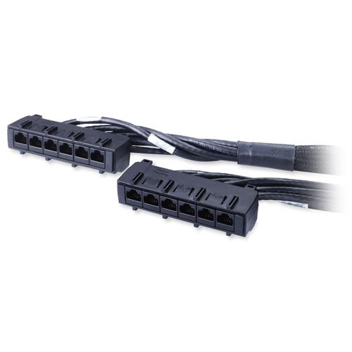 APC 19ft Cat6 UTP, 6x RJ-45 - 6x RJ-45 networking cable Black 5.79 m U/UTP (UTP)