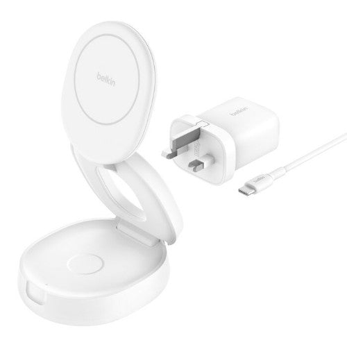 Belkin WIZ035MYWH mobile device charger Smartphone, Headset White USB Wireless charging Fast charging Indoor