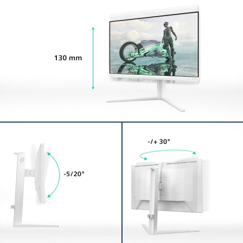 Philips Evnia 27M2N3201A/00 computer monitor 68.6 cm (27") 1920 x 1080 pixels Full HD LCD White