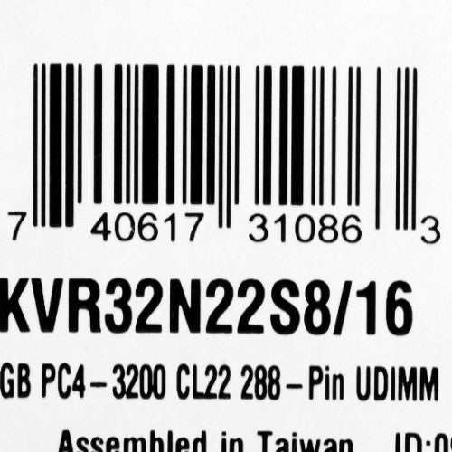 Kingston Technology ValueRAM memory module 16 GB 1 x 16 GB DDR4 3200 MT/s 288-pin DIMM