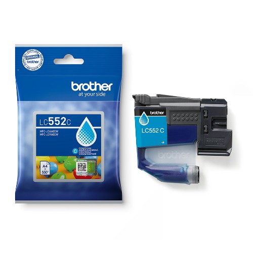 Brother LC-552C Ink cartridge cyan, 550 pages for Brother MFC-J 3660