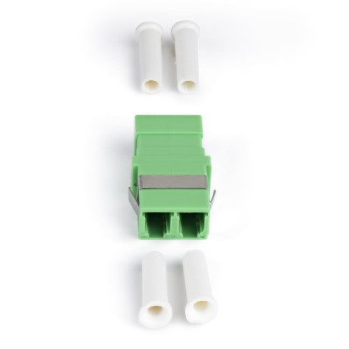 StarTech.com LC to LC Coupler 10 Pack, OS2 Single Mode SC Footprint LC Fiber Optic Coupler without Flange, LC/APC Duplex Adapter