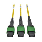 Tripp Lite N482-3M8L12S-B 40/100Gb Fiber Breakout Cassette with Built-In MTP Cables, 40Gb to 4 x 10Gb, 100Gb to 4 x 25Gb, (x3) 8-Fiber Singlemode MTP/MPO to (x12) LC Duplex 9/125