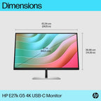 HP E-Series E27k G5 4K USB-C Monitor