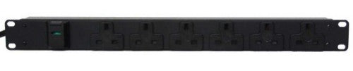 Vertiv EGVHVRB062-102UKLPS6-IP44 power distribution unit (PDU) 6 AC outlet(s) Black