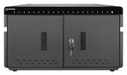 Manhattan iPad to 11" 20-bay Charging Cabinet Desktop via USB-C, Also other tablets and smartphones (with device to USB-C cable), Bays 264x22x235mm, Device charging cables not included (suggest USB-C cable code 356213), Cart, Lockable, EU/UK power cords
