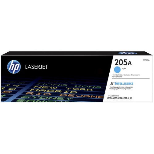 HP CF531A/205A Toner cartridge cyan, 900 pages ISO/IEC 19798 for HP MFP 180