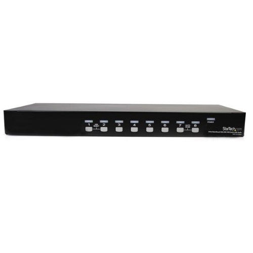 StarTech.com 8 Port Rackmount USB VGA KVM Switch w/ Audio (Audio Cables Included) - TAA