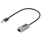 StarTech.com USB 3.0 to Gigabit Ethernet Network Adapter, 10/100/1000 Mbps, USB to RJ45, USB 3.0 to LAN Adapter, USB 3.0 Ethernet Adapter (GbE), 11in Attached Cable, Driverless Install