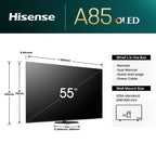 Hisense 55A85NTUK TV 139.7 cm (55") 4K Ultra HD Smart TV Wi-Fi Black, Grey 150 cd/m²
